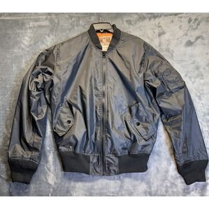 Amongst Others American Legacy‎ Coat Mens Lg Black Orange Lining
